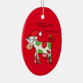 Koe Kerstmis Kinder Keramisch Ornament (Rechts)