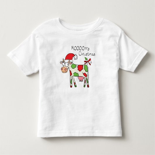 Koe Kerstmis Kinder Kinder Shirts (Voorkant)