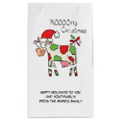 Koe Kerstmis Kinder Klein Cadeauzakje (Achterkant)