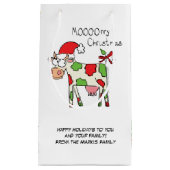 Koe Kerstmis Kinder Klein Cadeauzakje (Voorkant)