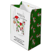Koe Kerstmis Kinder Medium Cadeauzakje (Achterkant Gekanteld)