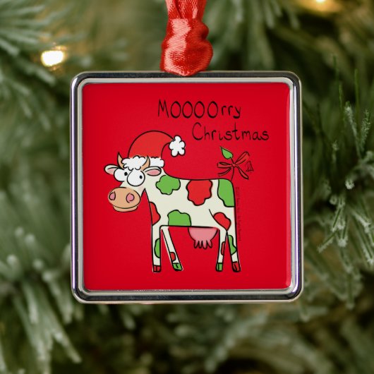 Koe Kerstmis Kinder Metalen Ornament (Boom)