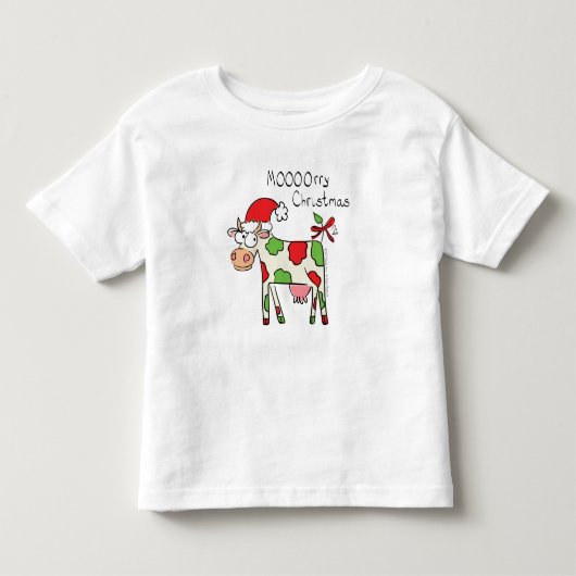 Koe Kerstmis Kinder Shirts (Voorkant)