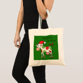 Koe Kerstmis Kinder Tote Bag (Voorkant (product))