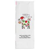 Koe Kerstmis Kinder Wijn Cadeautas (Achterkant)