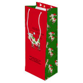Koe Kerstmis Kinder Wijn Cadeautas (Achterkant Gekanteld)