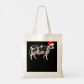 Koe Kerstmis met kerstmis met kerstcadeaus Co Tote Bag (Achterkant)