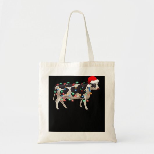 Koe Kerstmis met kerstmis met kerstcadeaus Co Tote Bag (Voorkant)