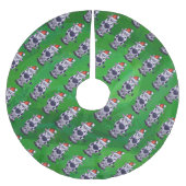 Koe Kerstmis op groen Kerstboom Rok (Voorkant)