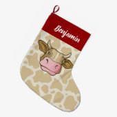 Koe Kerstmis stoppen Grote Kerstsok (Voorkant (Hangend))