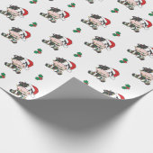 Koe Kerstmis Winter Dieren Vakantie Koeien Cadeaupapier (Hoek)