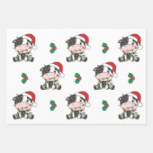 Koe Kerstmis Winter Dieren Vakantie Koeien Inpakpapier Vel (Voorkant 2)