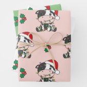 Koe Kerstmis Winter Dieren Vakantie Koeien Inpakpapier Vel (In situ)