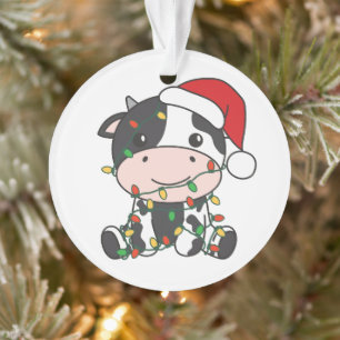 Koe Kerstmis Winter Dieren Vakantie Koeien Ornament