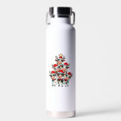 Koe Kerstmismeisjes Jongens Grappige Kerstman Waterfles (Voorkant)