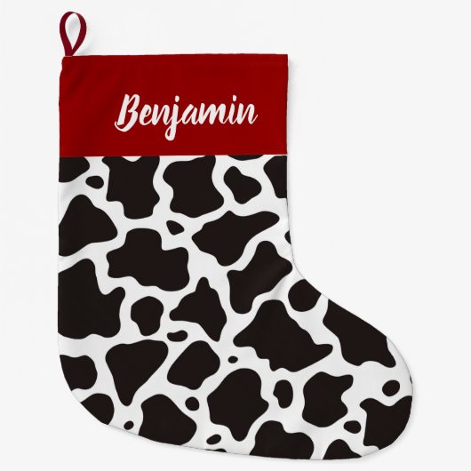 Koe kerststooking grote kerstsok (Voorkant)