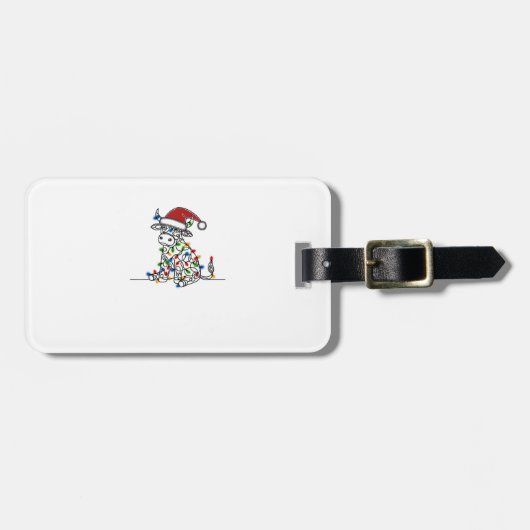 Koe Kerstverlichting Bagagelabel (Voorkant horizontaal)