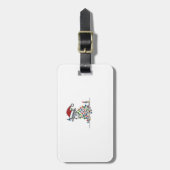 Koe Kerstverlichting Bagagelabel (Voorkant verticaal)
