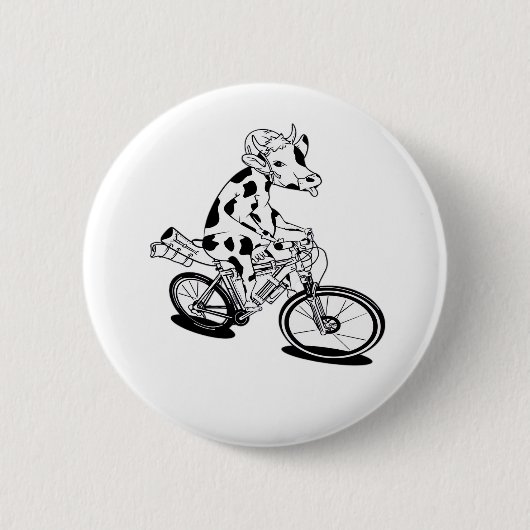 Koe kerstverlichting lelijk kerstontwerp Grappig Ronde Button 5,7 Cm (Voorkant)