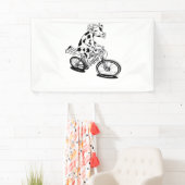 Koe kerstverlichting lelijk kerstontwerp Grappig Spandoek (Insitu)