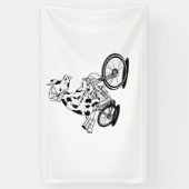 Koe kerstverlichting lelijk kerstontwerp Grappig Spandoek (Verticaal)