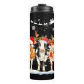Koe kerstverlichting Ornamenten Thermosbeker (Voorkant)