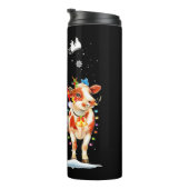 Koe kerstverlichting Ornamenten Thermosbeker (Geroteerd rechts)