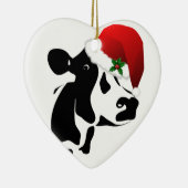 Koe kerstversiering keramisch ornament (Rechts)