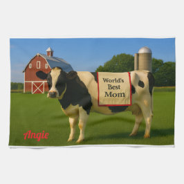 Koe keukenhanddoek voor mama