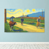 Koe Kijken Jules Buysse Tour de France 1926 Canvas Afdruk (Insitu (Houten vloer))