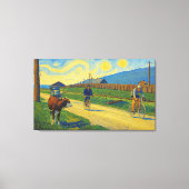 Koe Kijken Jules Buysse Tour de France 1926 Canvas Afdruk (Voorkant)