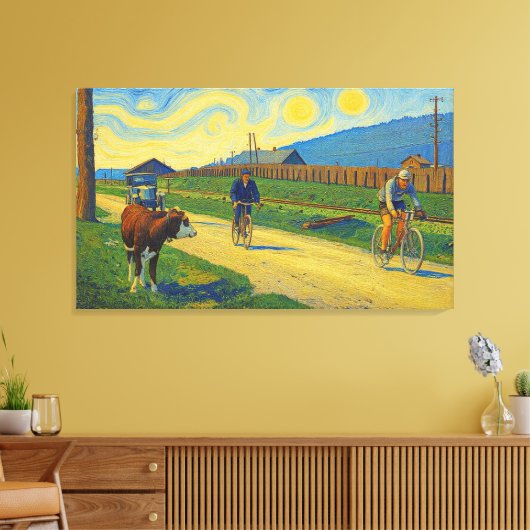 Koe Kijken Jules Buysse Tour de France 1926 Canvas Afdruk (Insitu (Woonkamer))