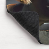 Koe kijken naar de totale zonsverduistering muismat (Hoek)