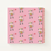 Koe kind roze handschriftwijn notitieboek (Achterkant)