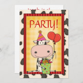 Koe - Kinderfeest Kaart (Voorkant / Achterkant)