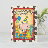 Koe - Kinderfeest Kaart (Staand voorkant)