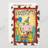 Koe - Kinderfeest Kaart (Voorkant / Achterkant)