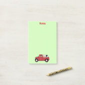 Koe kleine rode vrachtwagen post-it® notes (Op bureau)
