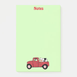 Koe kleine rode vrachtwagen post-it® notes