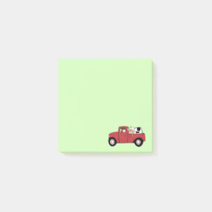 Koe kleine rode vrachtwagen post-it® notes