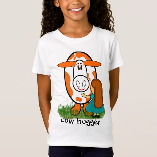 koe knuffelaar - Aangepast T-shirt (Voorkant)