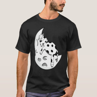 KOE KOE MAAN SLAPEN SLAP ZOOGDIER DIER KOE T-SHIRT