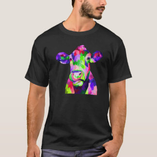  Koe Koeien Dierlijke grafische veelhoek T-shirt