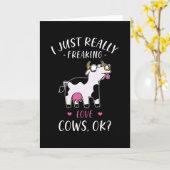Koe Koeien houden van grappige uitspraken Kaart (Gele Bloem)