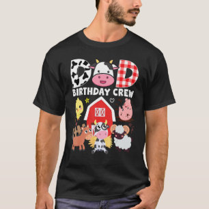 Koe Koekoek Verjaardag Crew Boerderij Thema Dieren T-shirt