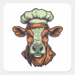 Koe Koel Boerderij Dierlijke kauf Vierkante Sticker