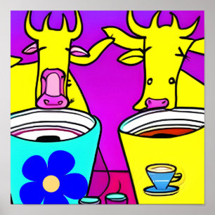 Koe Koffiepauze Poster