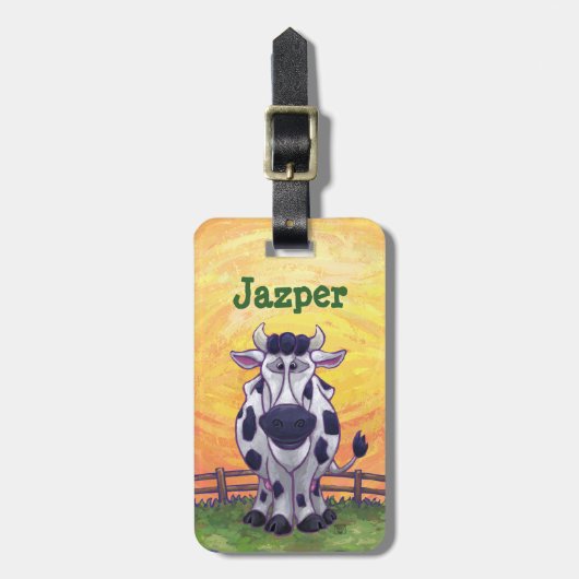 Koe kop en staart Bagagelabel (Voorkant verticaal)