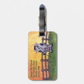 Koe kop en staart Bagagelabel (Achterkant verticaal)