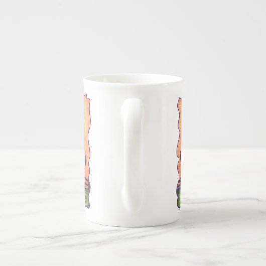 Koe koppen en  warme cacao-Mok (Achterkant)